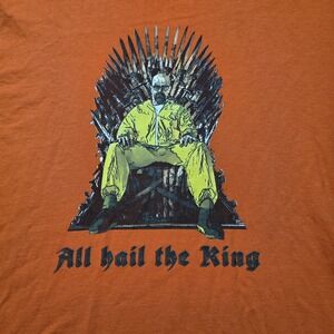 Breaking Bad All Hail the King Walter White GOT Parody T-Shirt Men's‎ XL Orange